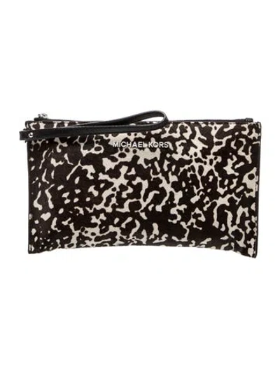 Pre-owned Michael Michael Kors Ponyhair Clutch In Multi