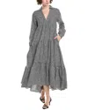 Michael Michael Kors Pop Cheetah Silk-blend Maxi Dress In Gray