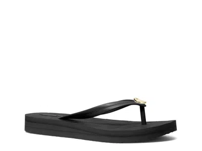 Michael Michael Kors Posie Flip Flop In Black