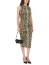 Michael Michael Kors Snake Print Viscose Blend Dress In Multi