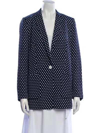 Pre-owned Michael Michael Kors Printed Blazer In Blue