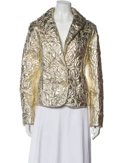 Pre-owned Michael Michael Kors Printed Blazer W/ Tags In Silver