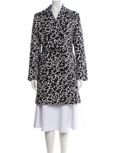 Pre-owned Michael Michael Kors Printed Coat W/ Tags In White