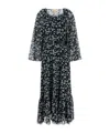 Michael Michael Kors Michael By Michael Kors Printed Chambray Dress In Black