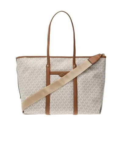 Michael Michael Kors Printed Handbag In White