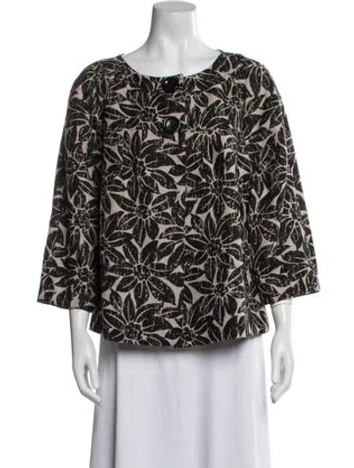 Pre-owned Michael Michael Kors Printed Jacket In Black