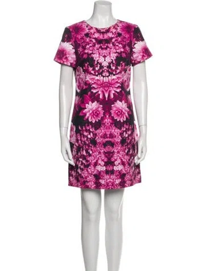 Pre-owned Michael Michael Kors Printed Mini Dress In Pink