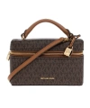 Michael Michael Kors Extra-small Jana Monogram-logo Crossbody Bag In Brown
