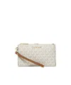 Michael Michael Kors Signature Print Wristlet Wallet In Neutral