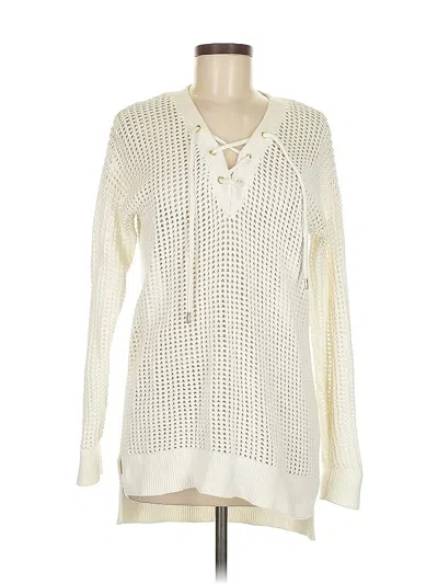 Pre-owned Michael Michael Kors Pullover Sweater In White