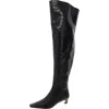 Michael Michael Kors Pv24e Womens Embossed Over-the-knee Boots In Black