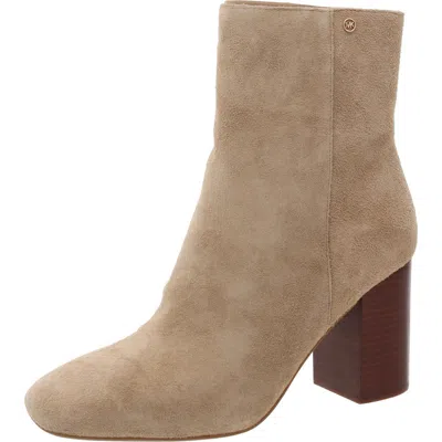 Michael Michael Kors Pv24e Womens Zipper Ankle Boots In Beige