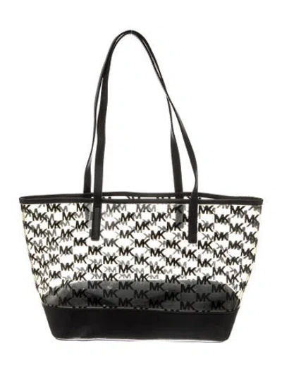 Pre-owned Michael Michael Kors Pvc Tote In Black