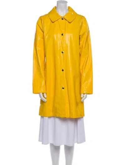 Pre-owned Michael Michael Kors Pvc Trench Coat In Yellow