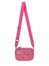 Michael Michael Kors Quilted Camera Bag With Prominent Logo And Adjustable Strap