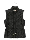 Michael Michael Kors Michael By Michael Kors Black Polyester Sleeveless Jacket In Black