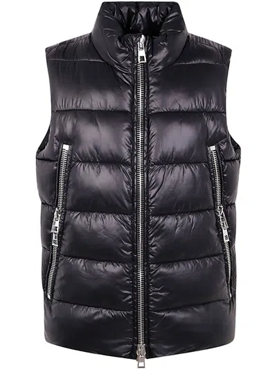 Michael Michael Kors Quilted Puffer Vest In Black