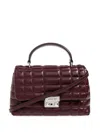 Michael Michael Kors Quilted Top-handle Bag In Brown