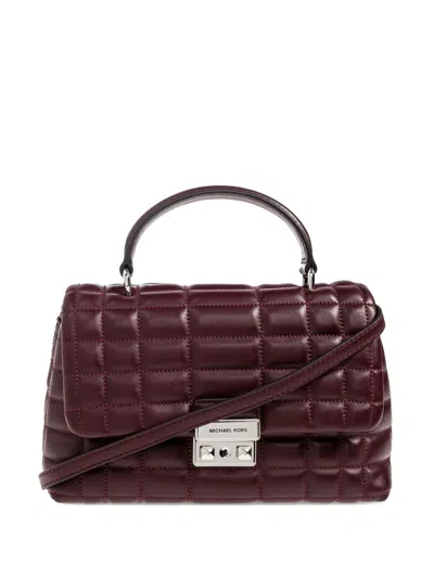 Michael Michael Kors Quilted Top-handle Bag In Brown