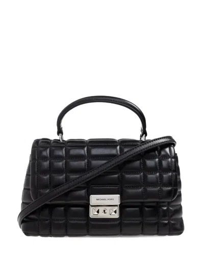 Michael Michael Kors Quilted Top-handle Cross Body Bag In Black
