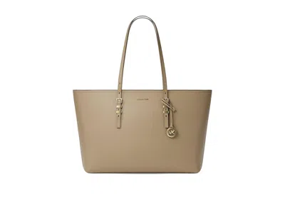 Michael Michael Kors Quinn Large East West Top Zip Tote Tote Handbags Husk: One Size In Sand