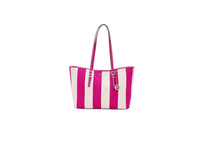 Michael Michael Kors Quinn Large East West Top Zip Tote Tote Handbags Raspberry: Lg In Pink