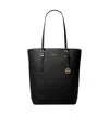 Michael Michael Kors Quinn Large Pebbled Leather Tote Bag In Black
