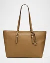 Michael Michael Kors Quinn Large Pebbled Leather Tote Bag In Brown