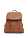 Michael Michael Kors Quinn Leather Buckled Backpack In Brown