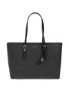 Michael Michael Kors Quinn Monogram-pattern Tote Bag In Black