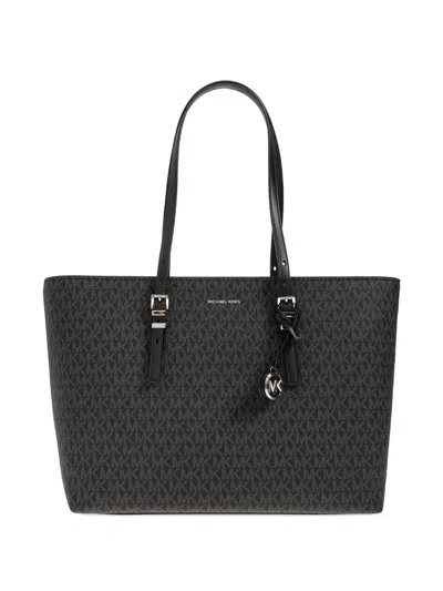 Michael Michael Kors Quinn Monogram-pattern Tote Bag In Black