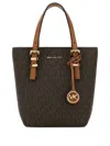 Michael Michael Kors Quinn Printed Handbag In Brown