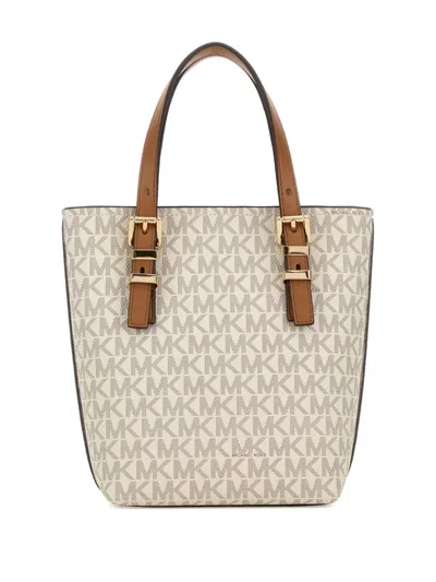 Michael Michael Kors Quinn Printed Tote Bag In Brown