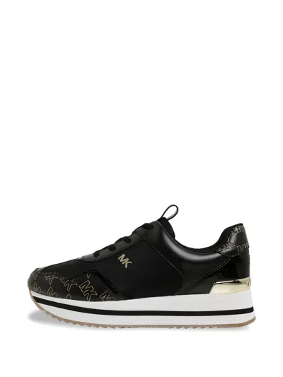 Michael Michael Kors Raina Logo-print Sneakers In Black