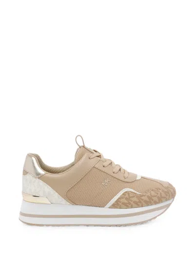 Michael Michael Kors Raina Logo-print Sneakers In Brown