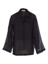 Michael Michael Kors Ramie Shirt In Black