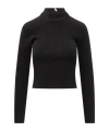 Michael Michael Kors Rear Zipped Mock Neck Jumper In Black