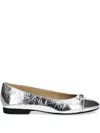 Michael Michael Kors Rebecca Ballerinas In Grey
