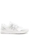 Michael Michael Kors Rhinestone-embellished Leather Sneakers In Optic White
