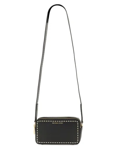 Michael Michael Kors Rectangular Cow Leather Camera Bag In Black