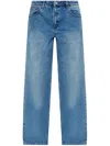 Michael Michael Kors Relaxed Wide Leg Jeans In Blue