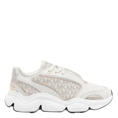 Michael Michael Kors Rennty Logo-panels Chunky Sneakers In White