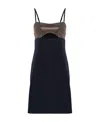 Michael Michael Kors Rhinestoned Cut-out Mini Dress In Black