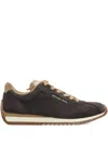 Michael Michael Kors Rhodes Leather Sneakers In Brown