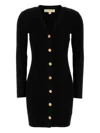Michael Michael Kors Michael By Michael Kors Black Stretch Viscose Blend Dress In Black