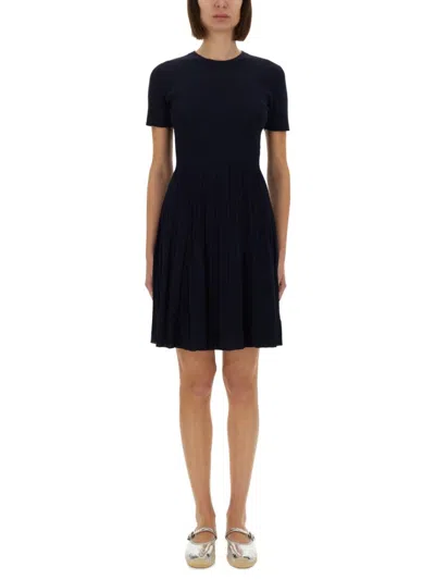 Michael Michael Kors Ribbed Knit Dress In Black