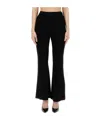 Michael Michael Kors Ribbed-knit Flared Trousers In Black