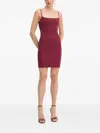 Michael Michael Kors Ribbed Spaghetti-strap Mini Dress In Red