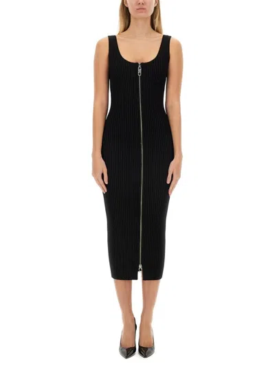 michael kors black knit dress Michael Michael Kors Ribbed Polo Dress | Black