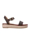 Michael Michael Kors Richie Leather Espadrilles In Brown